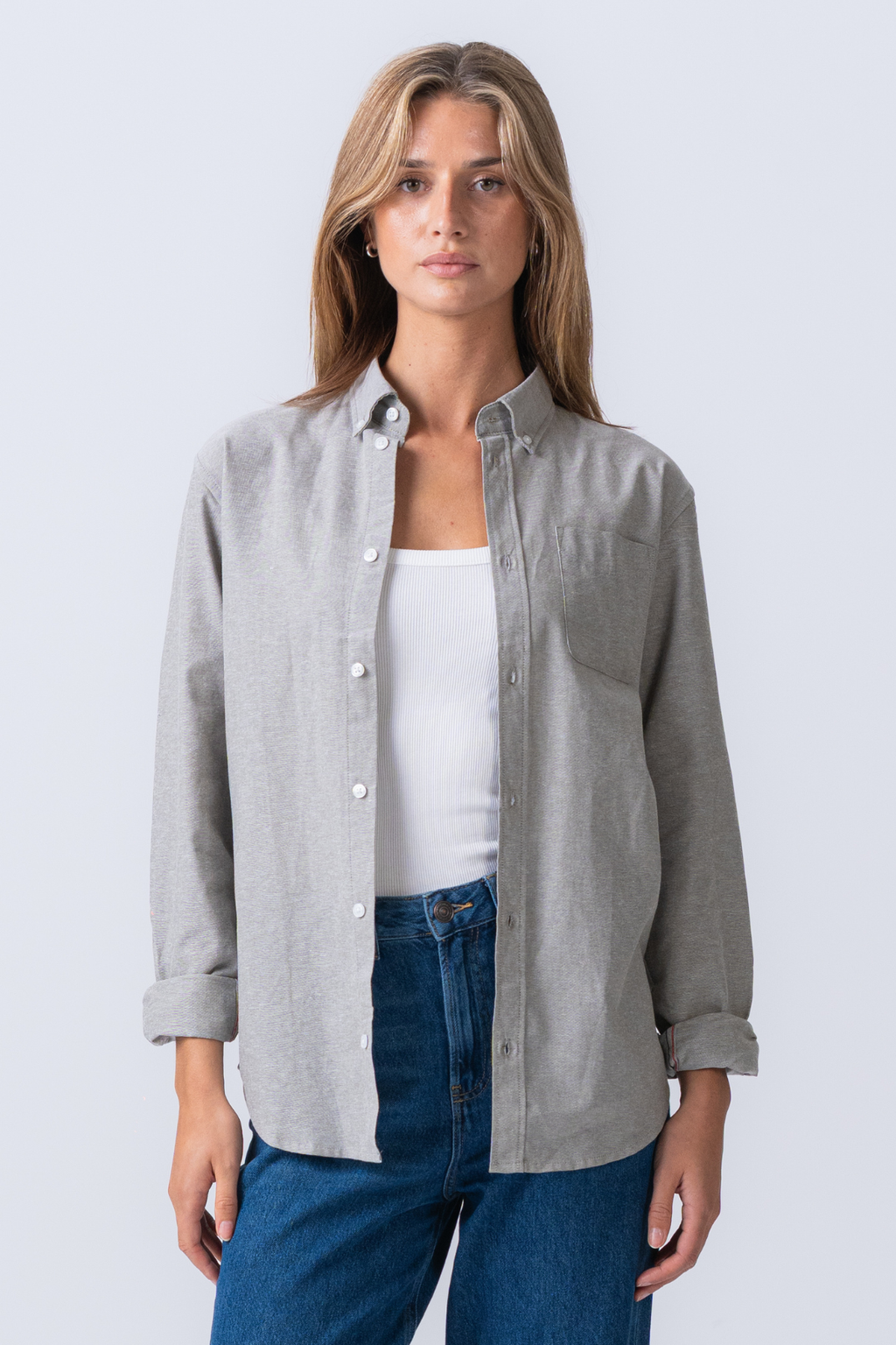 Vriendje Oxford -shirt - grijs
