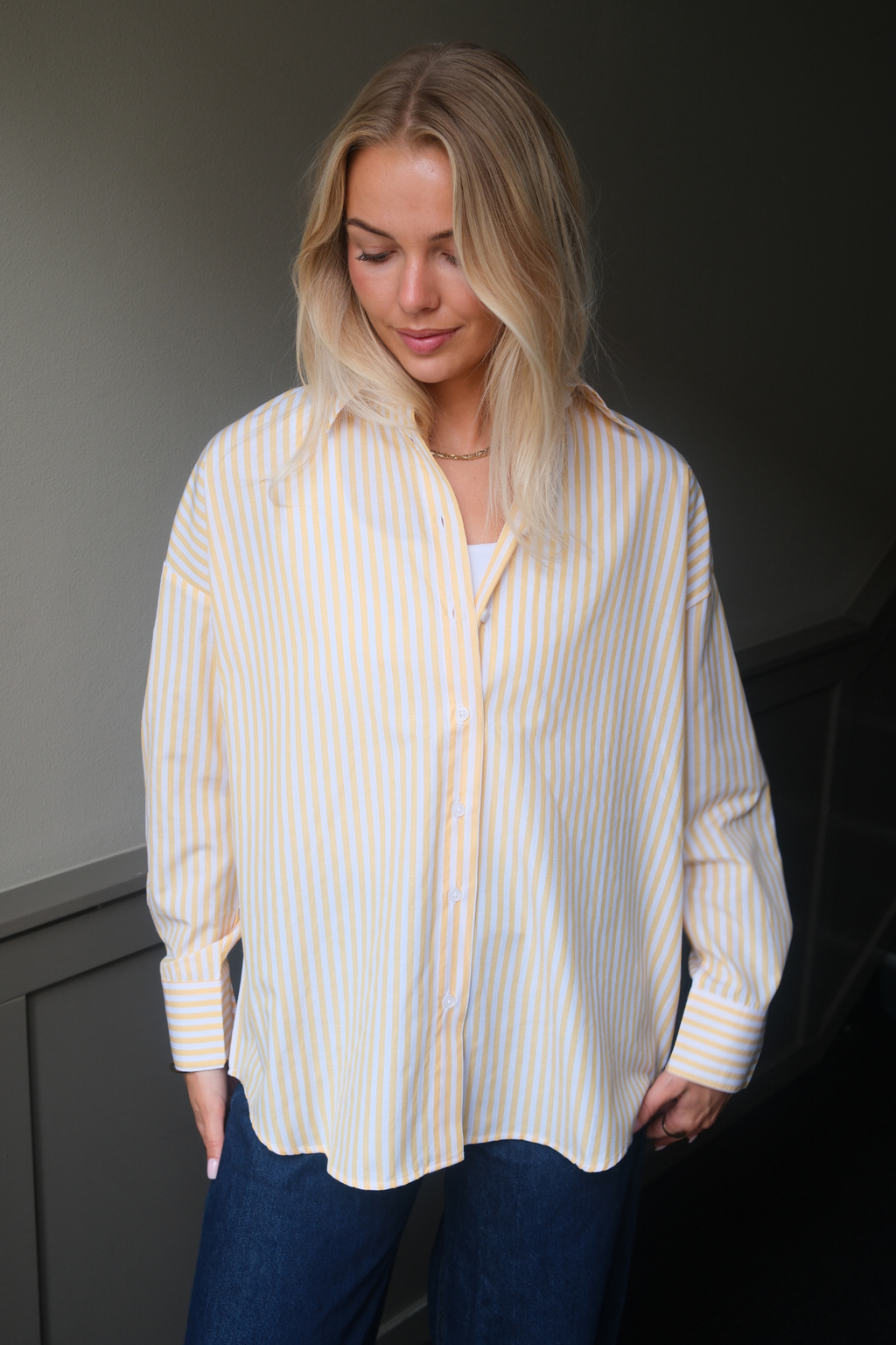 Chemise à rayures Layla - Jaune