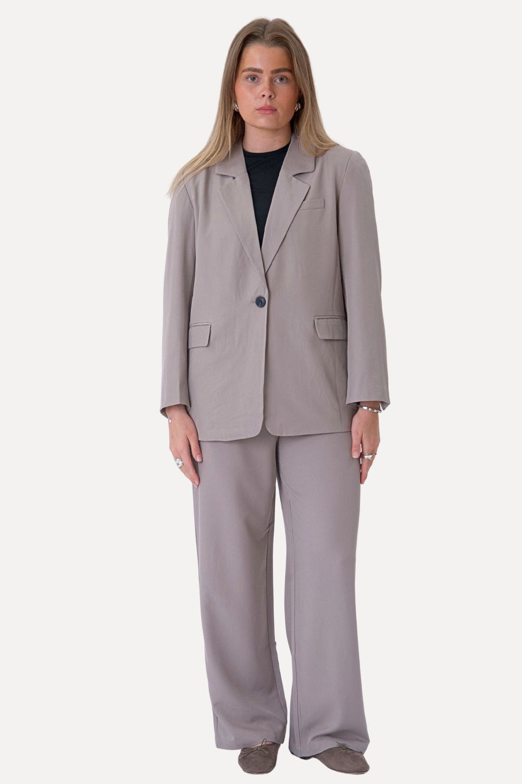 Oversized blazer - grijs