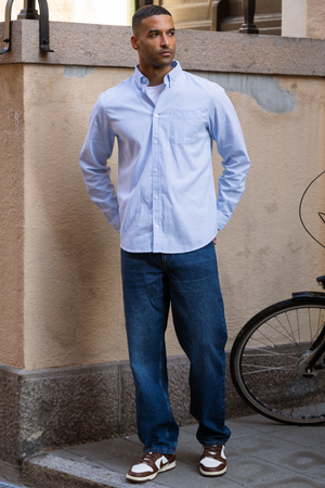 Ontspannen fit jeans - donkerblauwe denim