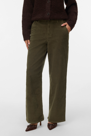 Margot Wide Charduroy Pants - Feuille de raisin