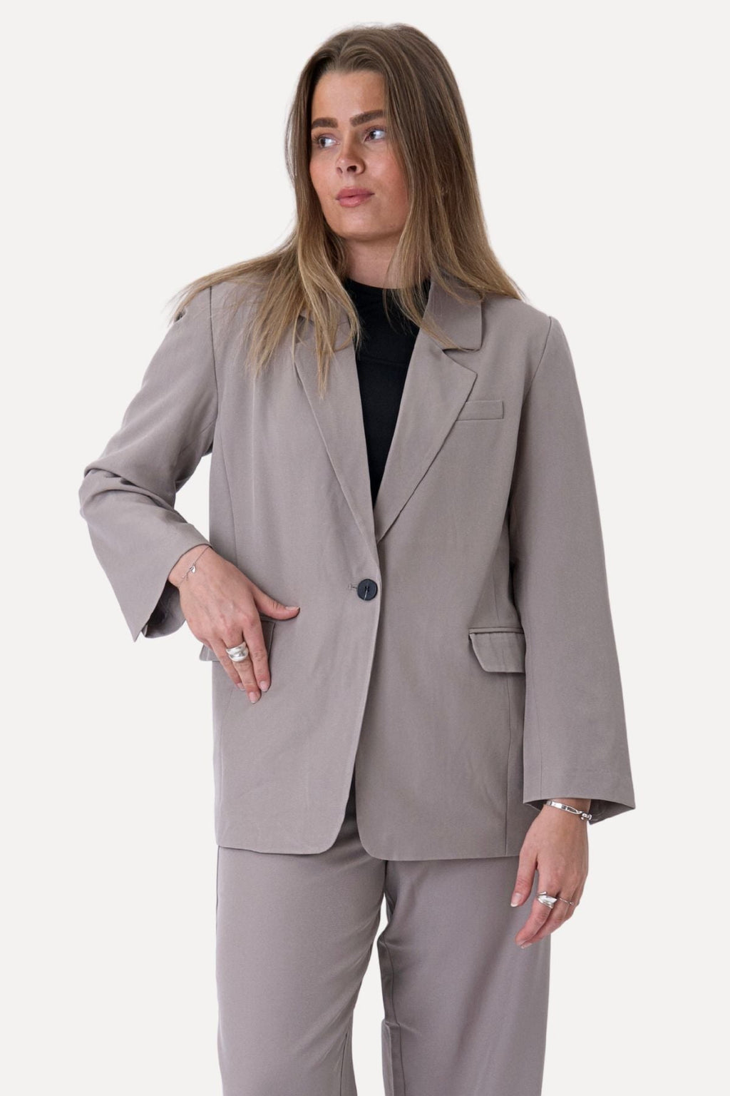 Oversized blazer - grijs