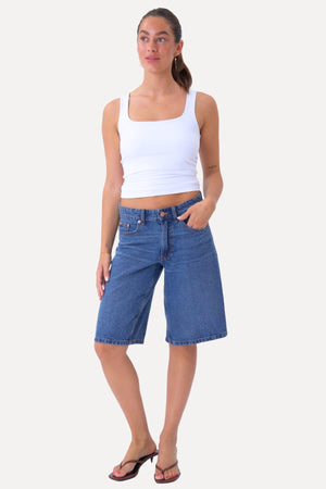 Jean Shorts - Bleu moyen