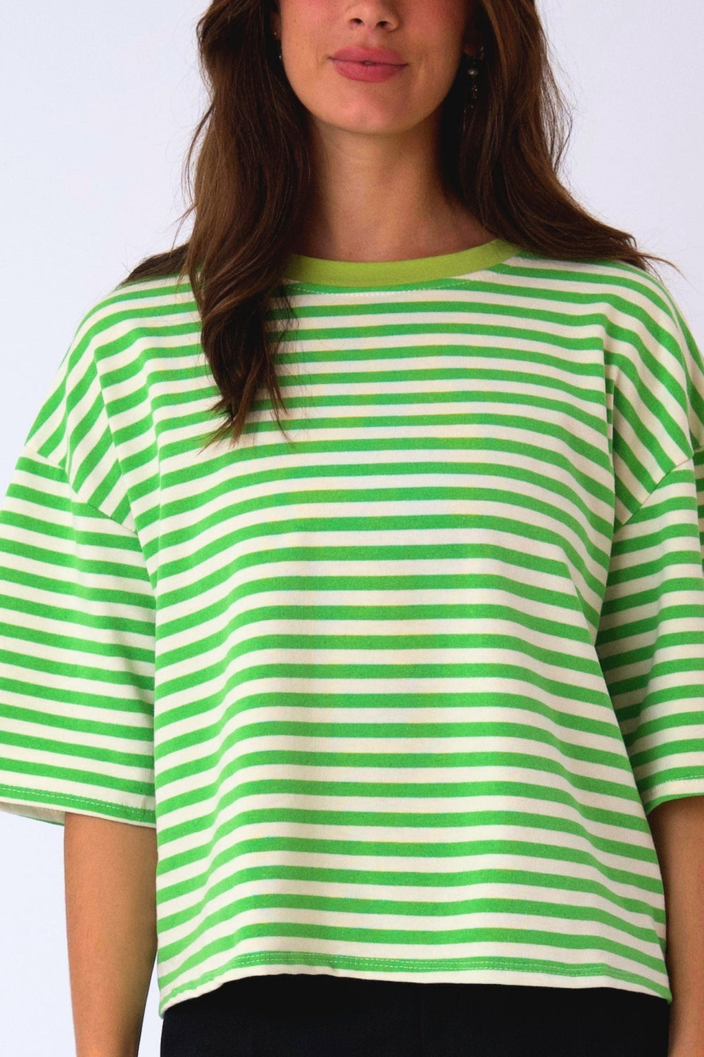 Zoe T-Shirt - Green/White