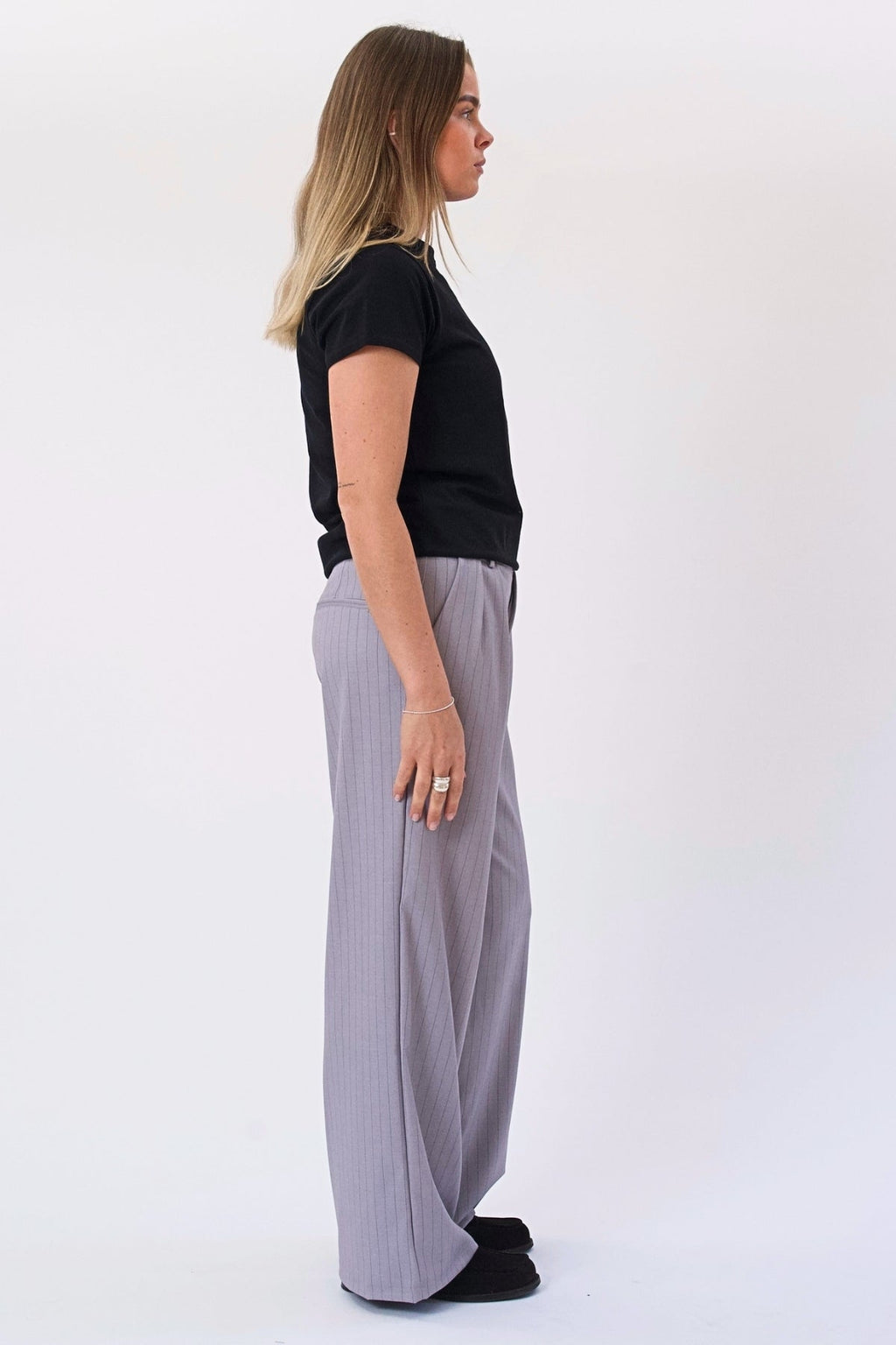 Paloma krijtstreep Pants - Taupe