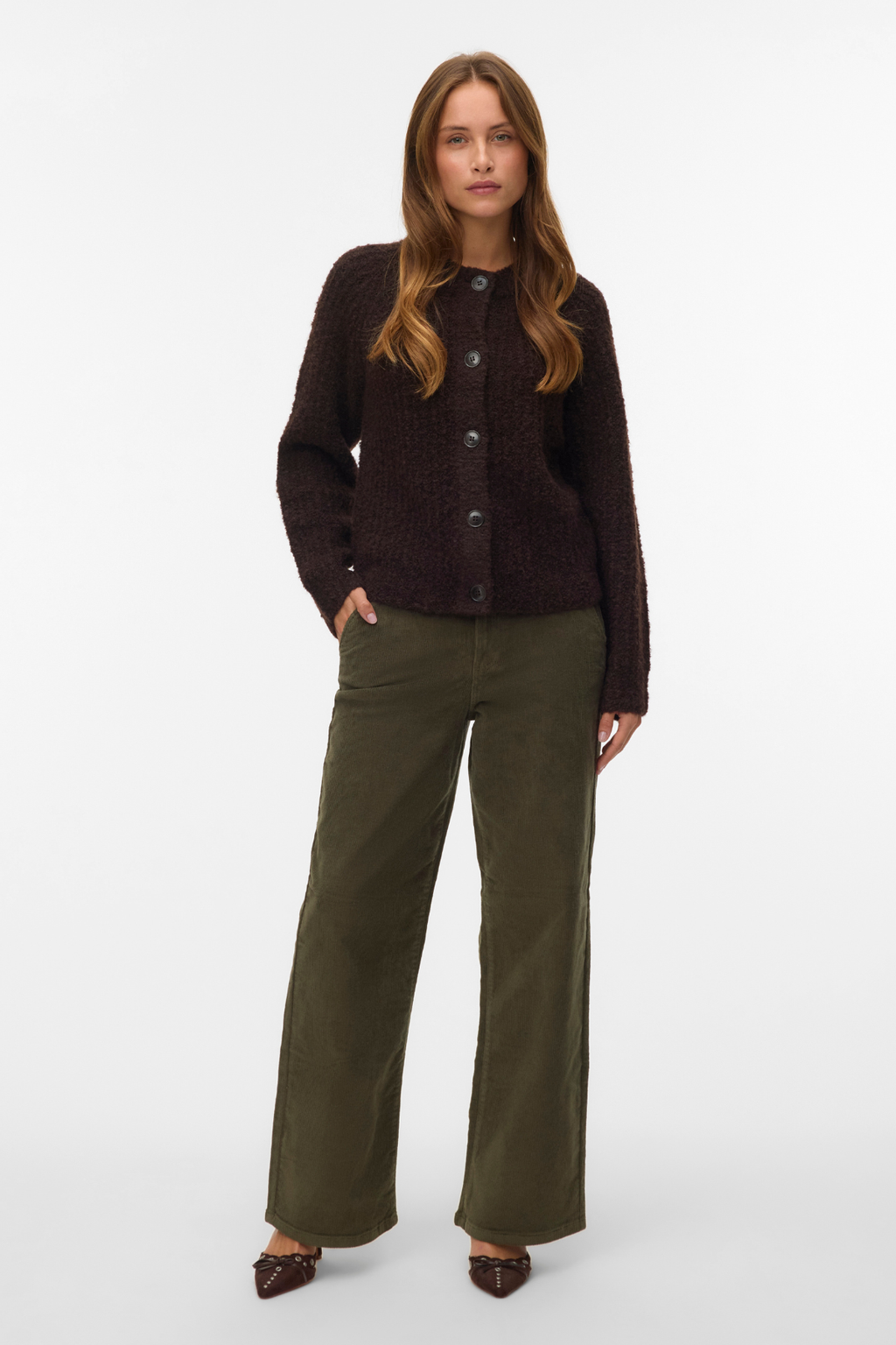 Margot Wide Charduroy Pants - Feuille de raisin