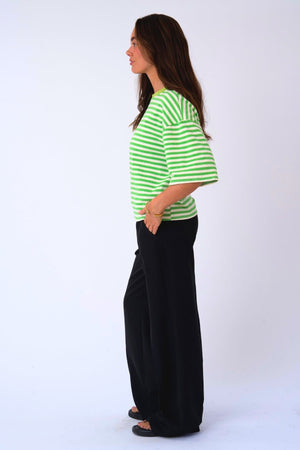 Zoe T-Shirt - Green/White