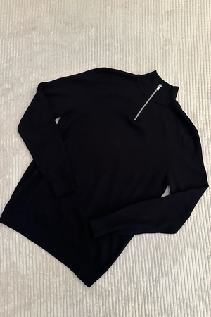 Pullover Half Zip - Black