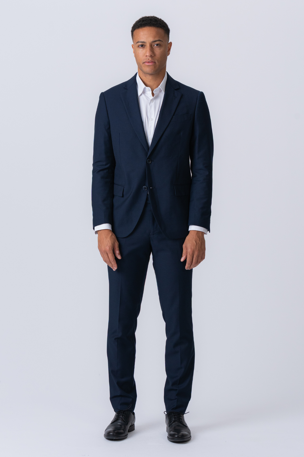 Premium Single-breasted Suit (Navy)