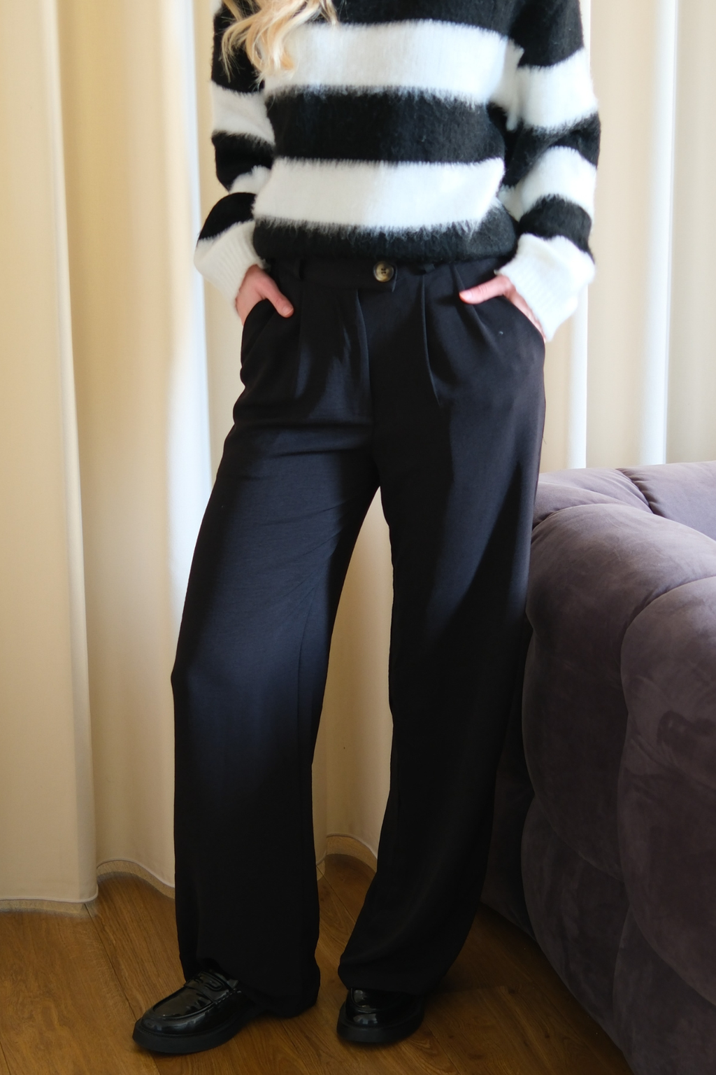 Emma Pants Los - zwart