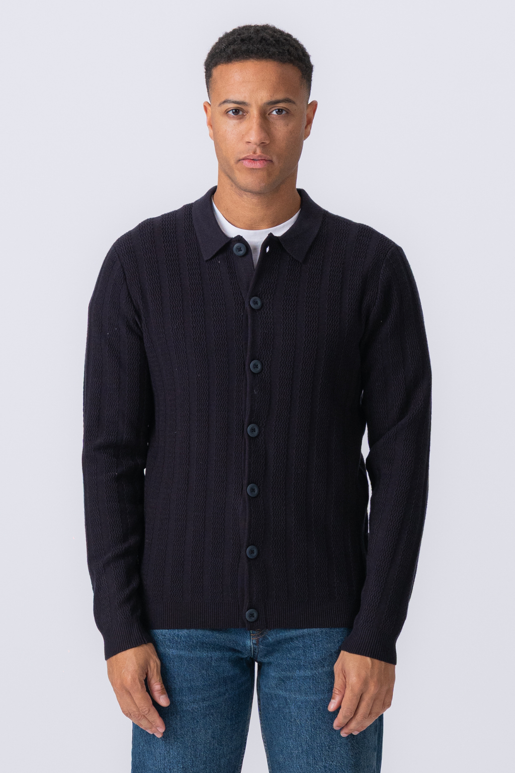 Cardigan arthur tricot - marine noire