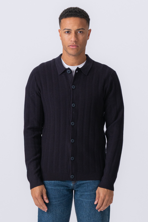 Cardigan arthur tricot - marine noire