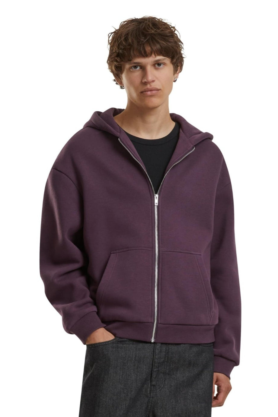 Sweat à capuche à zip quotidien - Purple