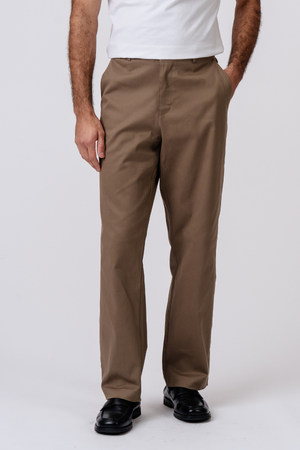 Straight Cotton Chino - Beige