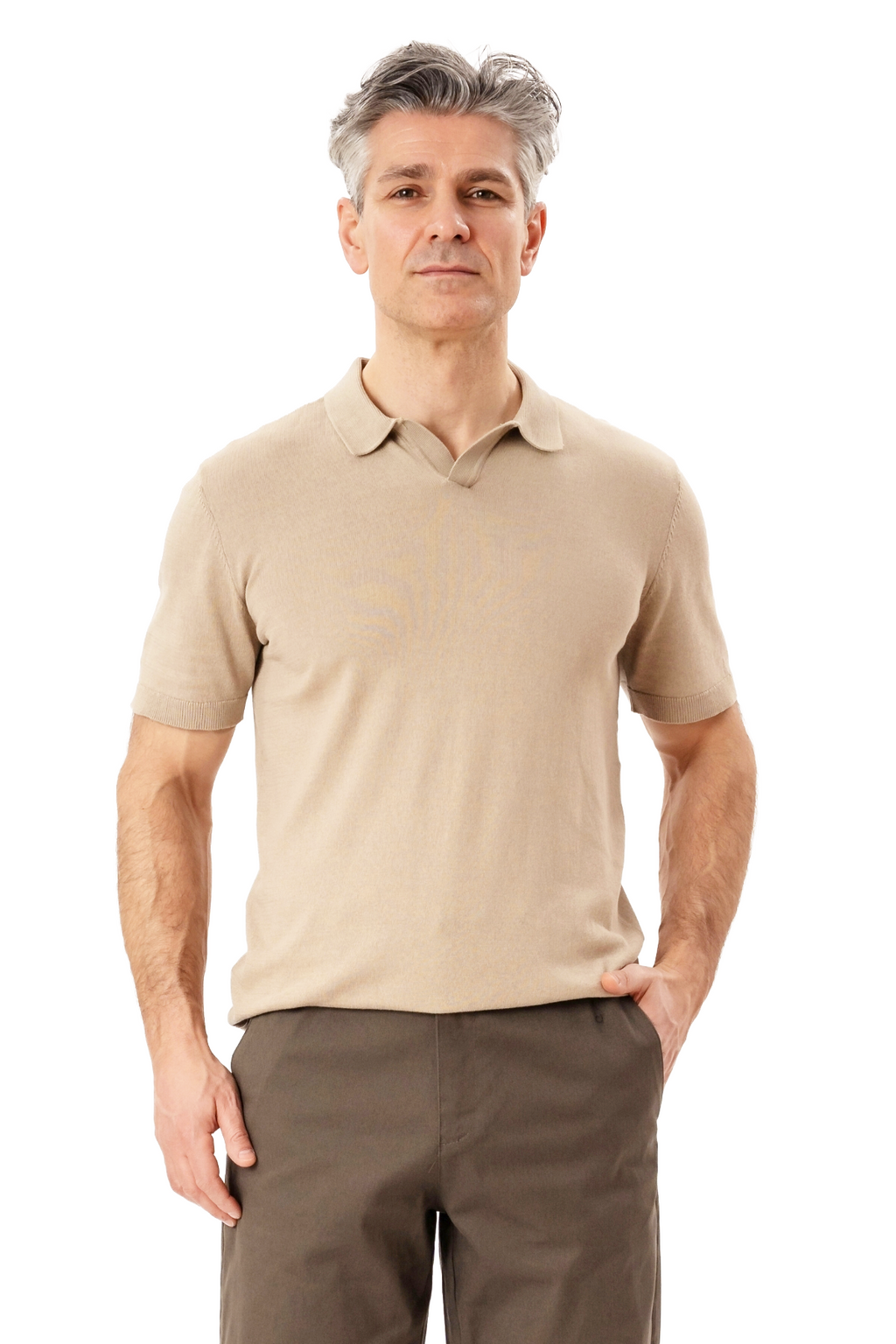 Polo en tricot Nathan - Sable