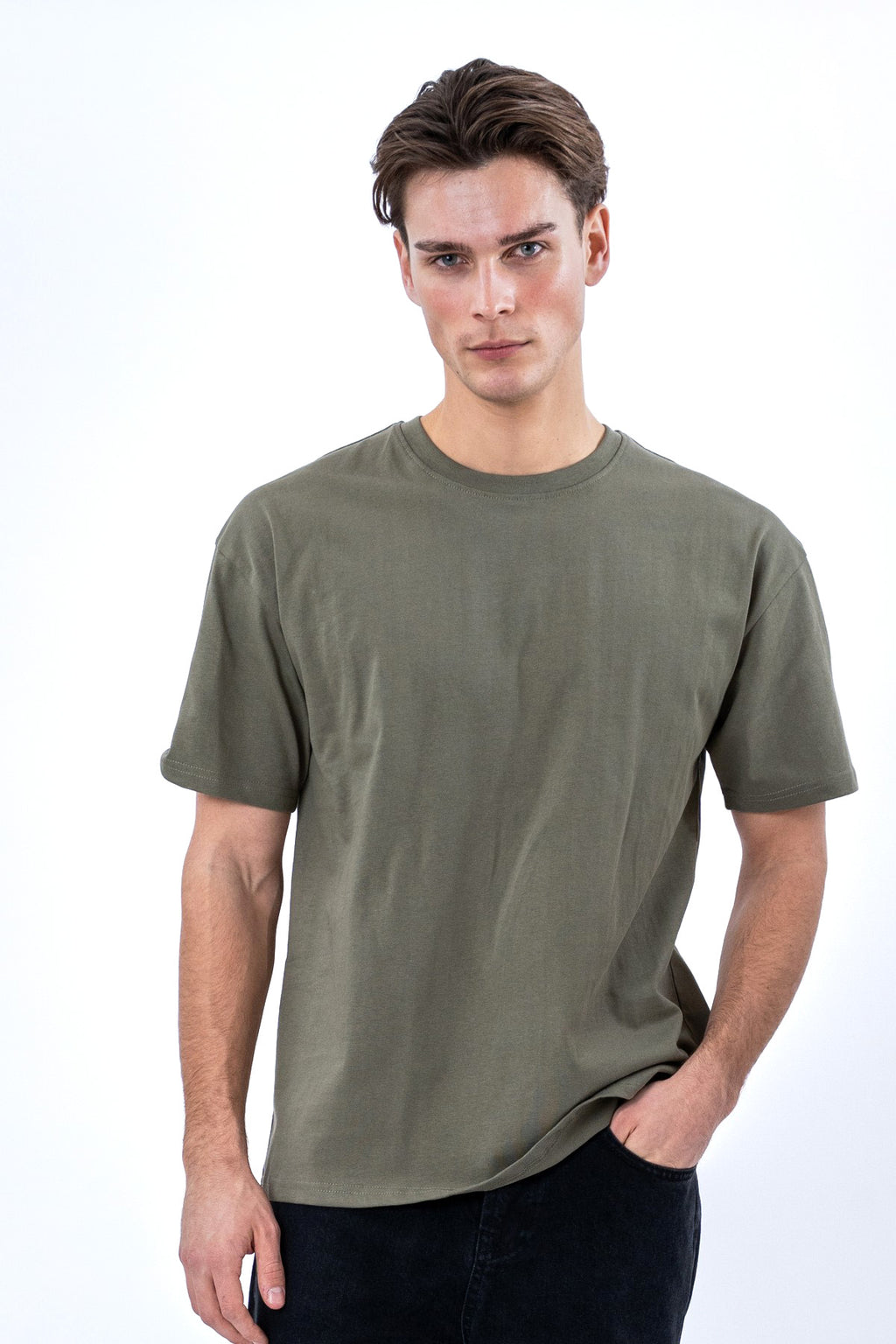 Boxy T-shirt - Olijf