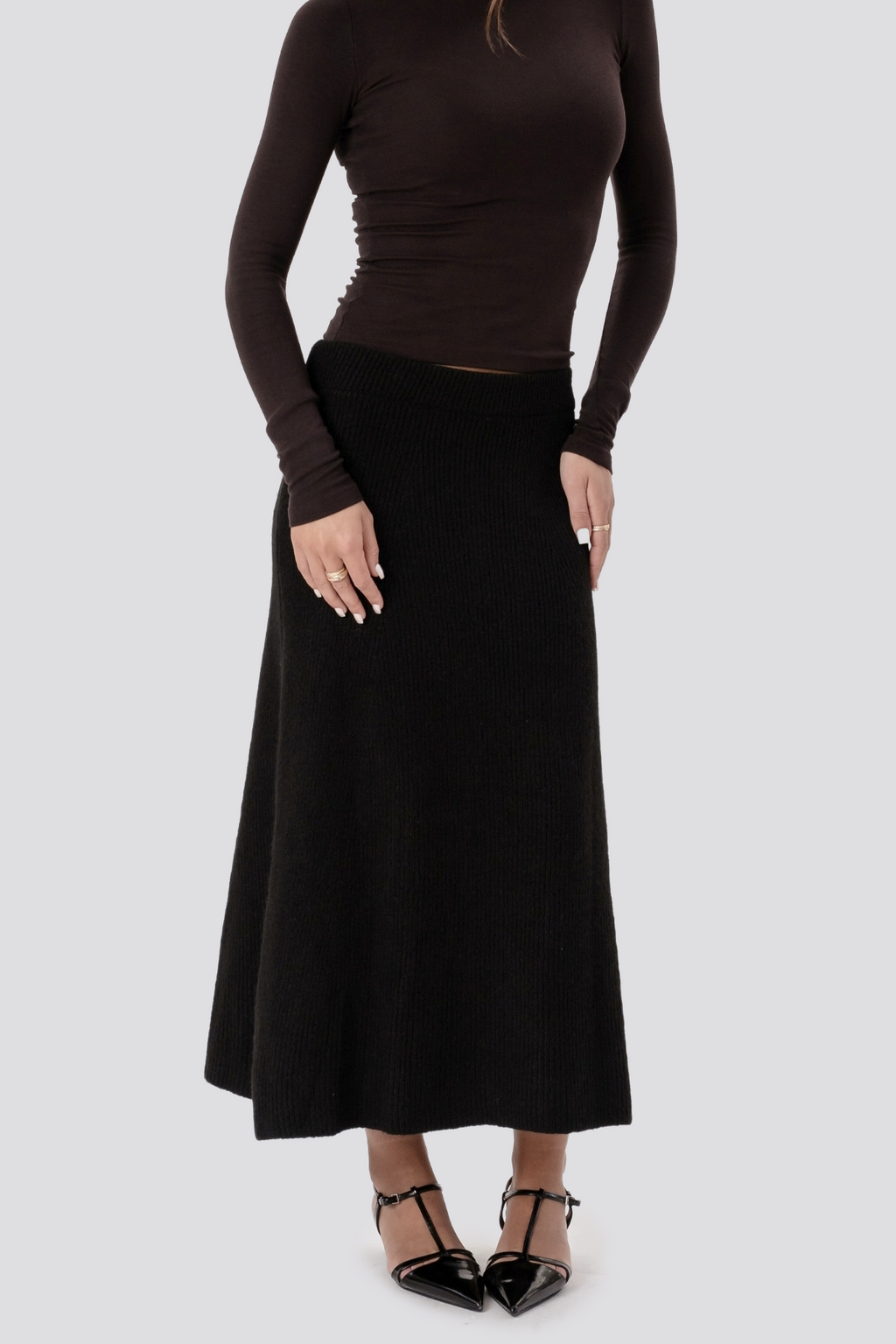 Jupe en tricot Nova - Noir