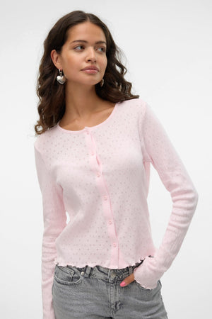 Isa O-Neck Cardigan-Pink A-Boo