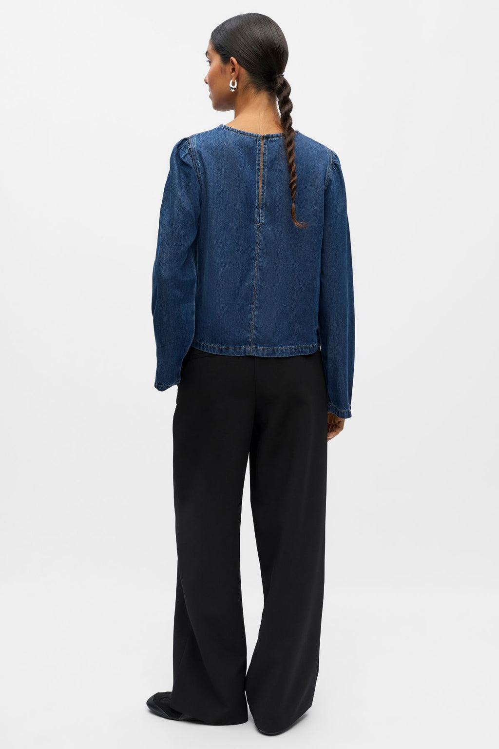 Frame top - donkerblauwe denim