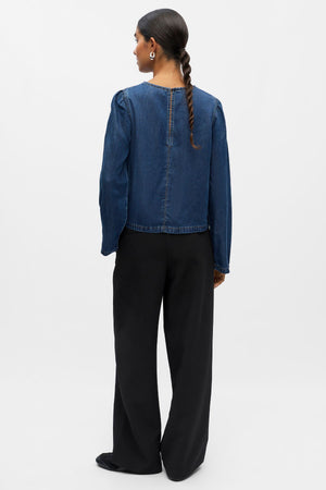 Frame top - donkerblauwe denim