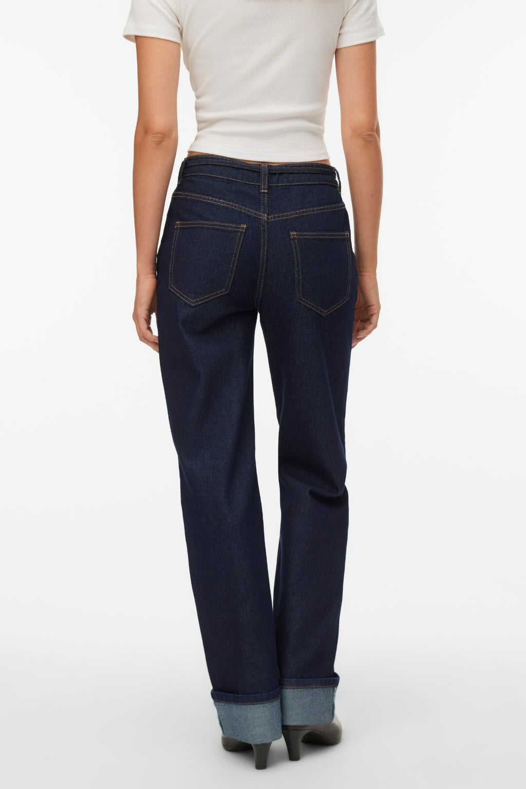Allison Straight Rosebelt - Donkerblauw denim