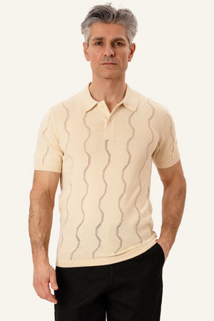 Duran Gebreide Polo - Zand