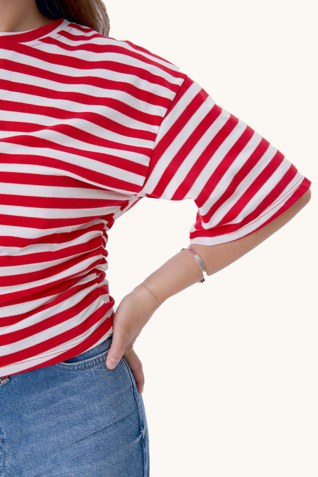 Pataya T-shirt - Red/White