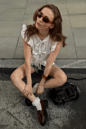 Cilie Top -  Cloud Dancer