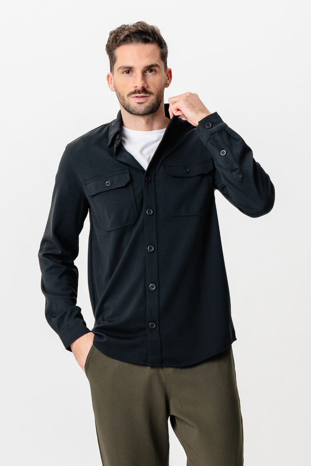 Performance Regular Overshirt - noir
