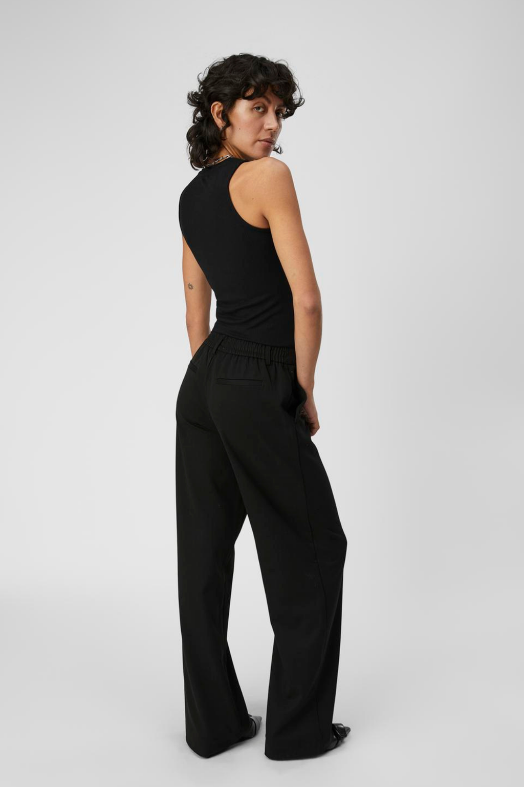 Pantalon large lisa - noir