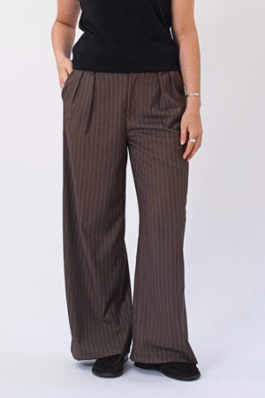 Paloma krijtstreep Pants - Tabak