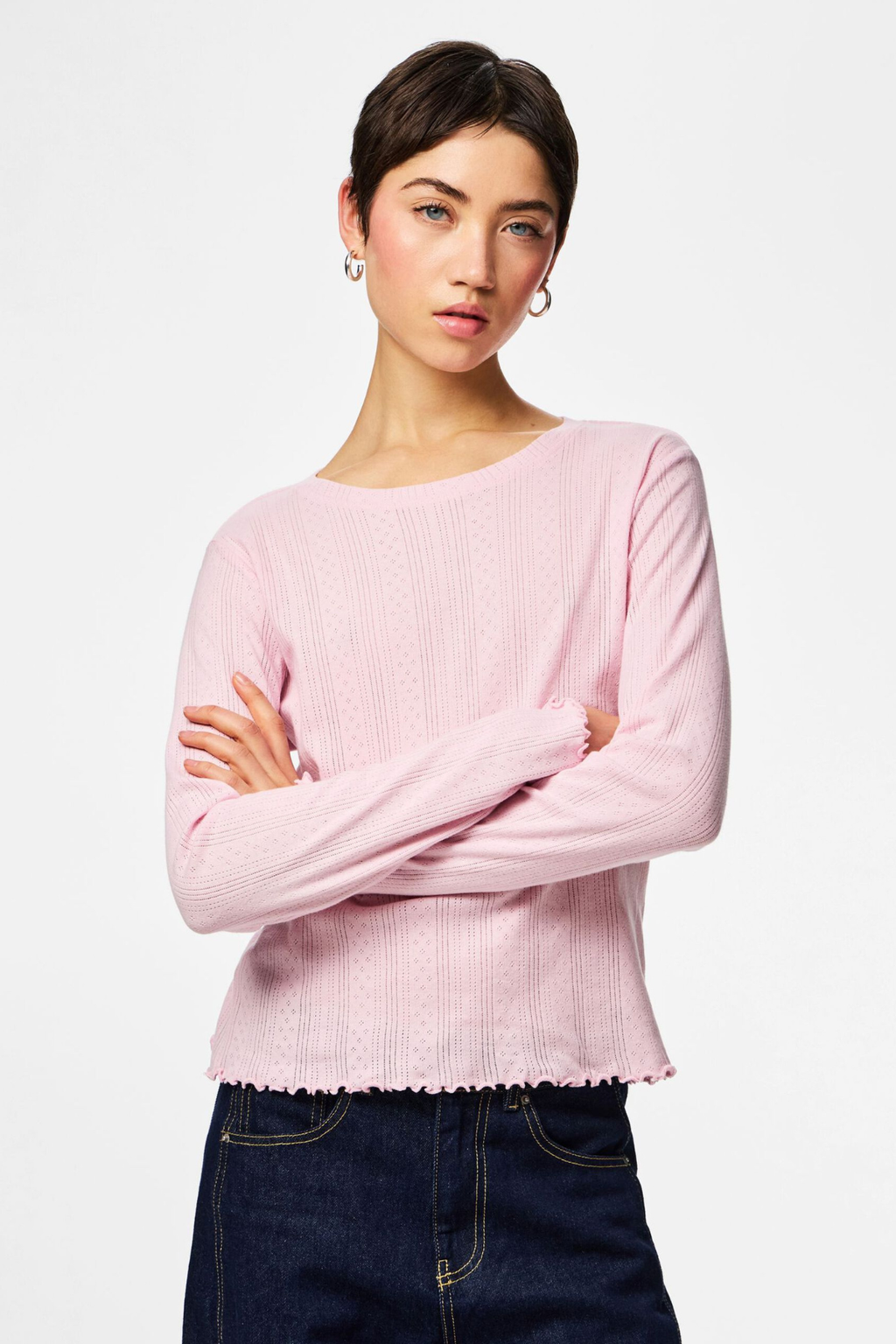 Haut Col Rond Marie - Spatule Rosée