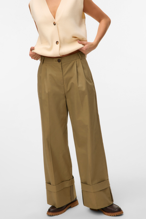 Kora brede opklappen Pants - Zeemeermin