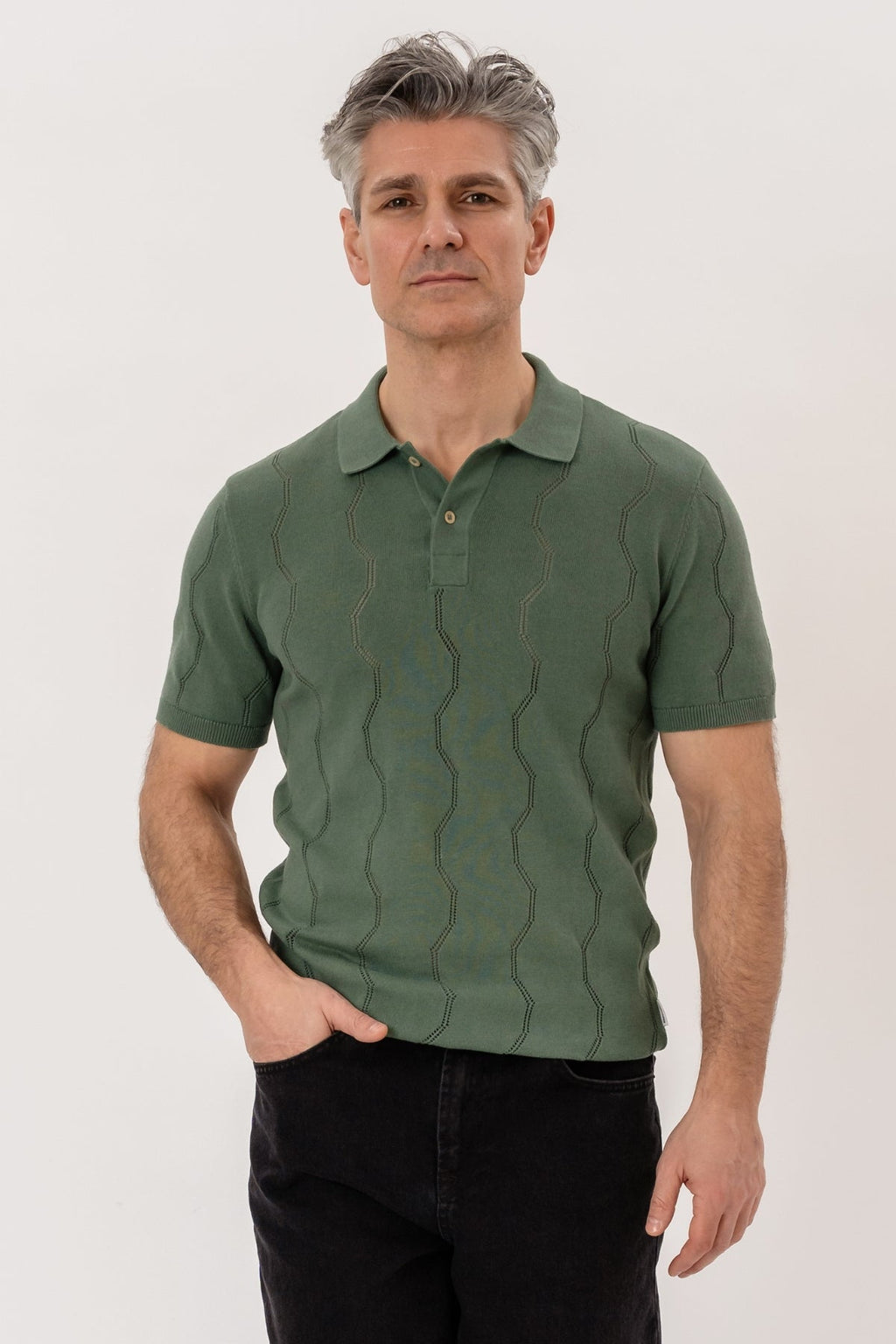 Duran Knit Polo - Green