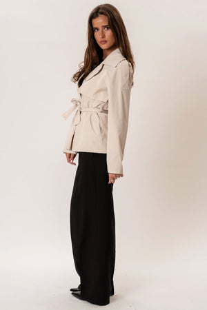 Sia korte trenchcoat - gebroken wit
