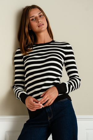 Maja Striped Shirt - Black