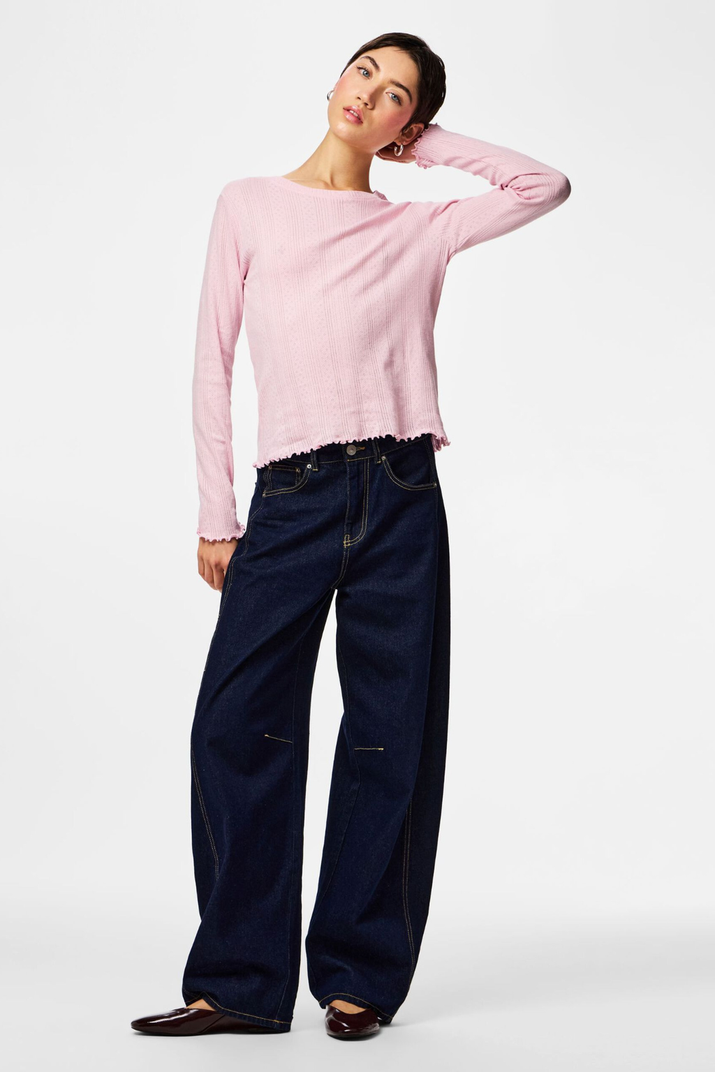 Haut Col Rond Marie - Spatule Rosée