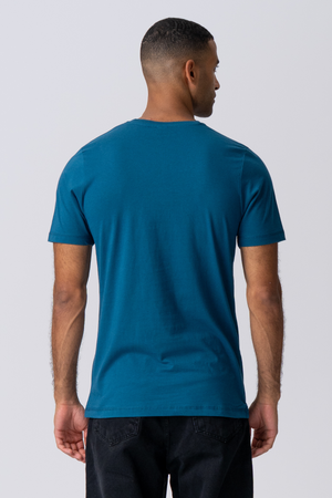 Basic T-shirt - Petrolblauw