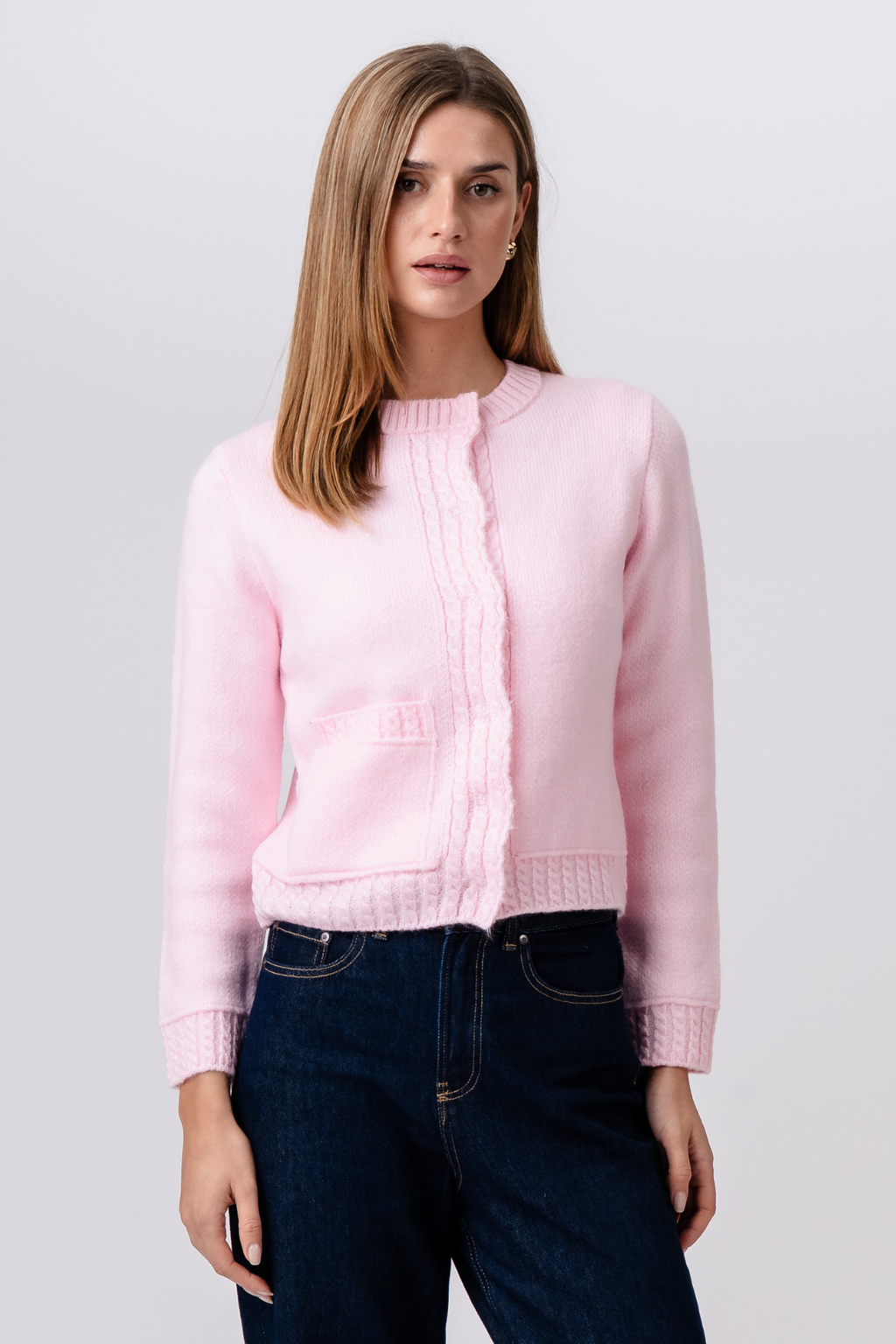 Cardigan en maille Emilie - Rose