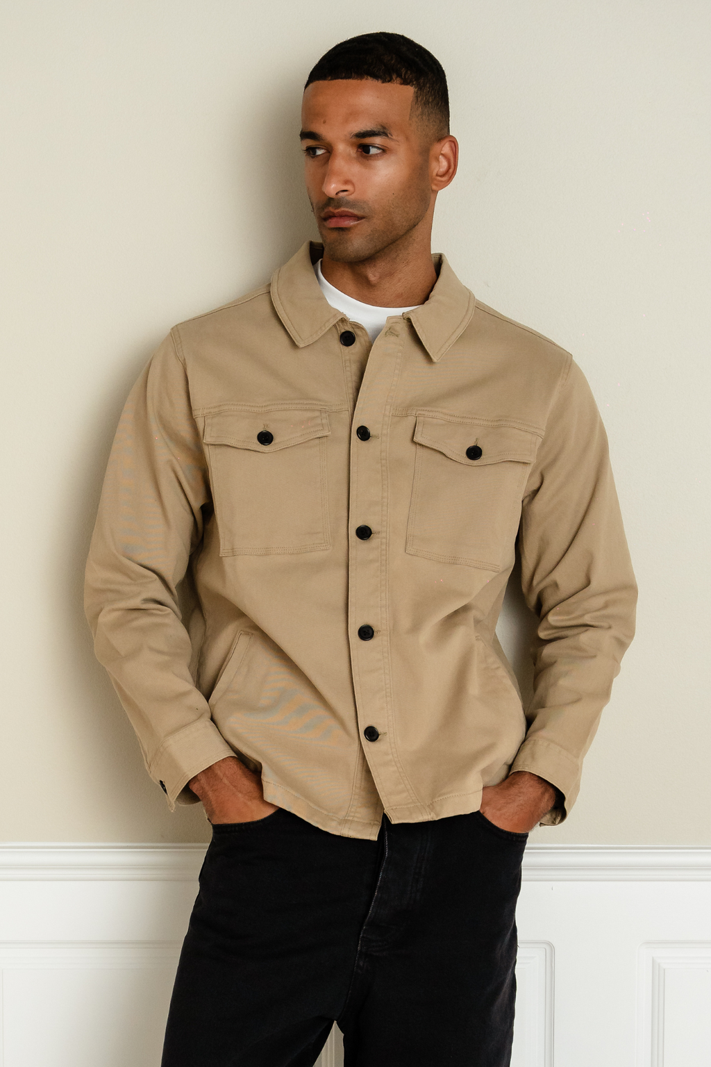 Twill Overhirt - Dark Sand