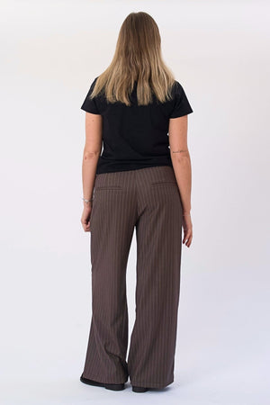 Paloma krijtstreep Pants - Tabak