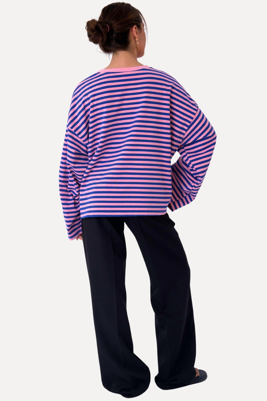Cleo Blouse - Blauw/Roze