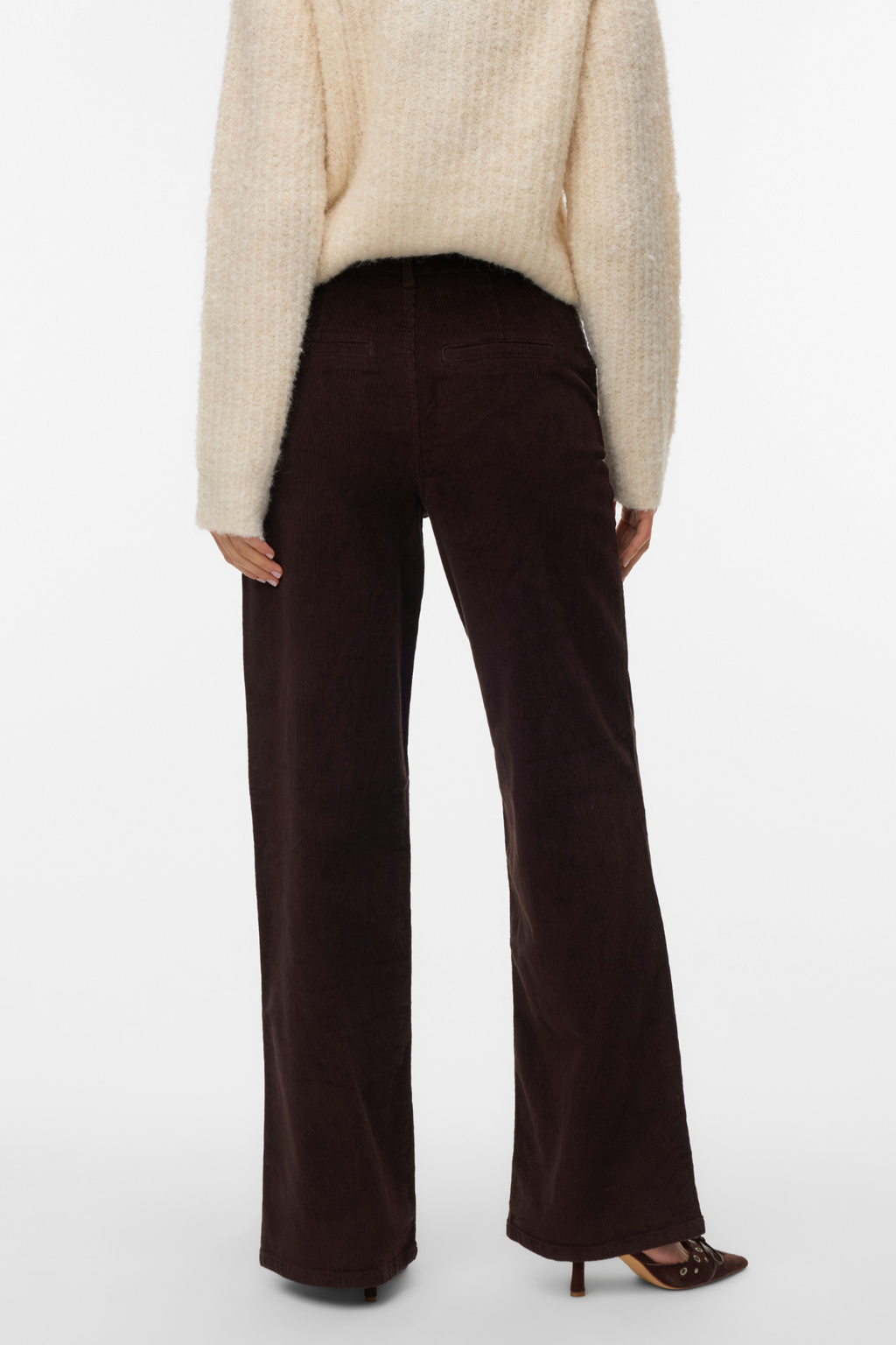 Margot brede corduroy Pants - Chocolade torte