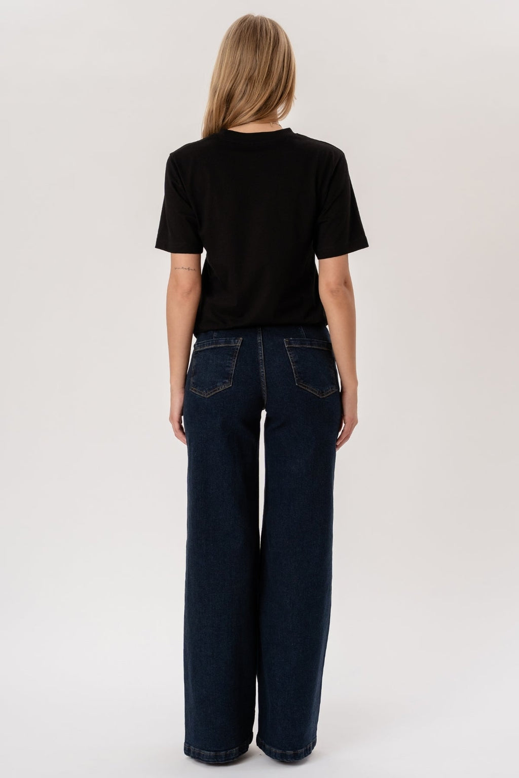 Miley Wijde Jeans - Donkerblauw