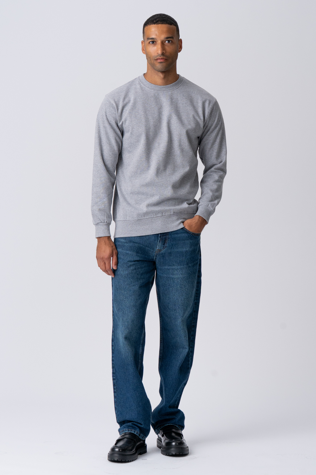 Essential Crewneck - Grey Melange