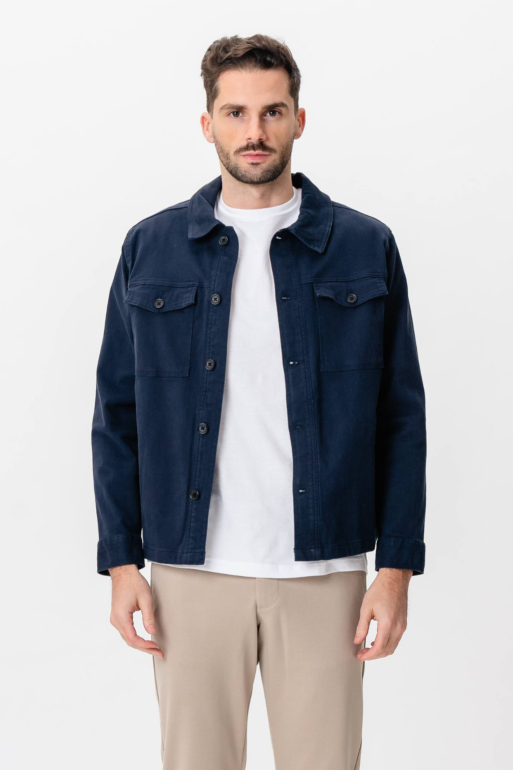 Twill Overshirt - Marine