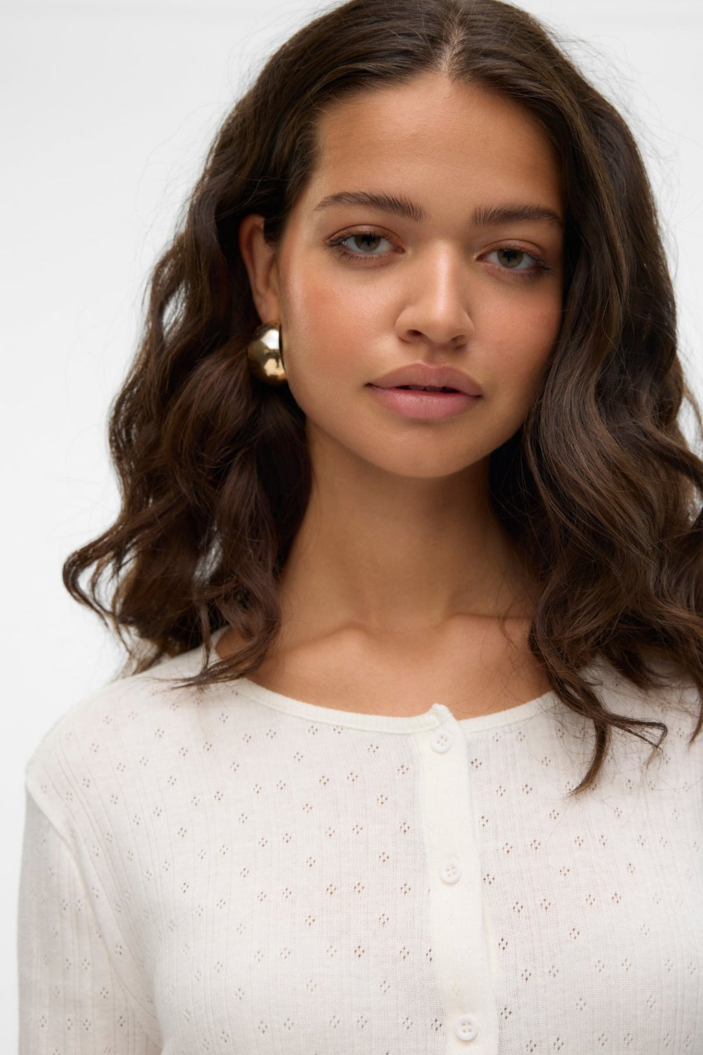 Cardigan Isa O-Neck - Blanche-Neige