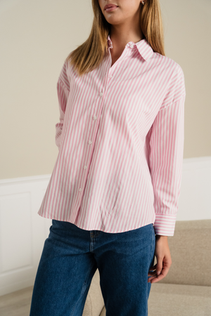 Layla gestreepte shirt - roze