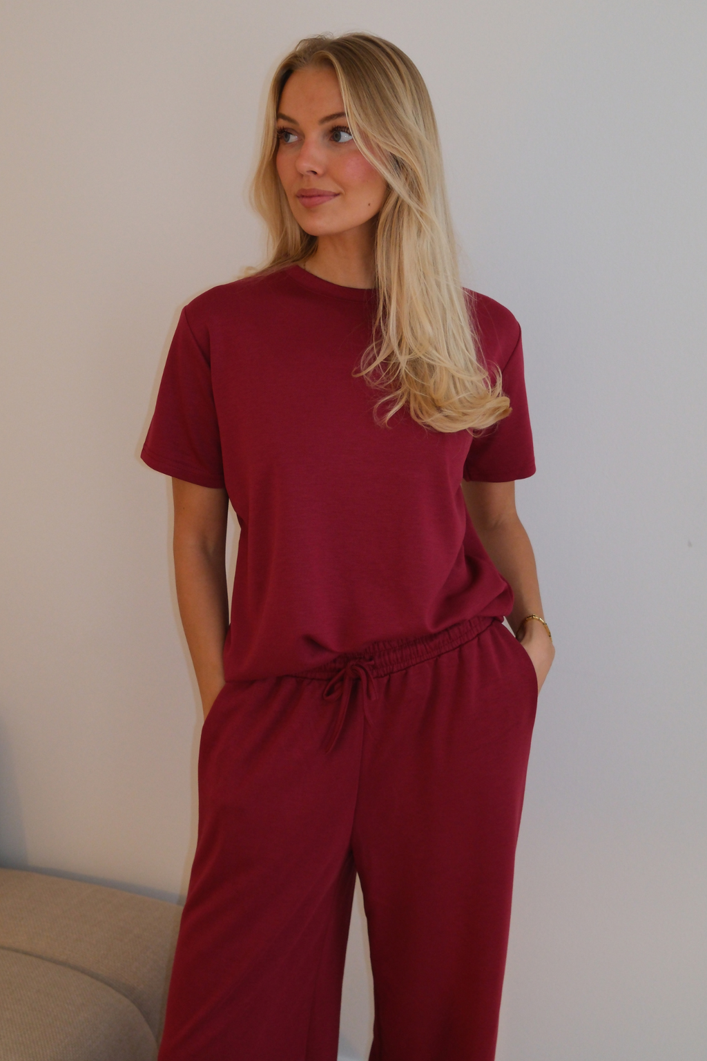 Leah T-shirt lâche - Bourgogne