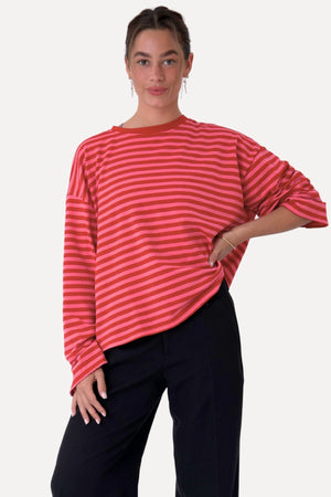 Cleo Blouse - Rood/Roze